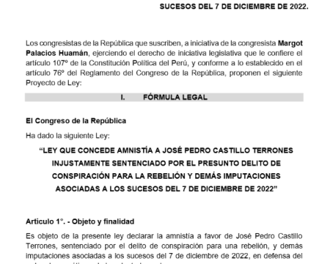 Congress: they propose amnesty in favor of Pedro Castillo after being sentenced for conspiracy to rebel