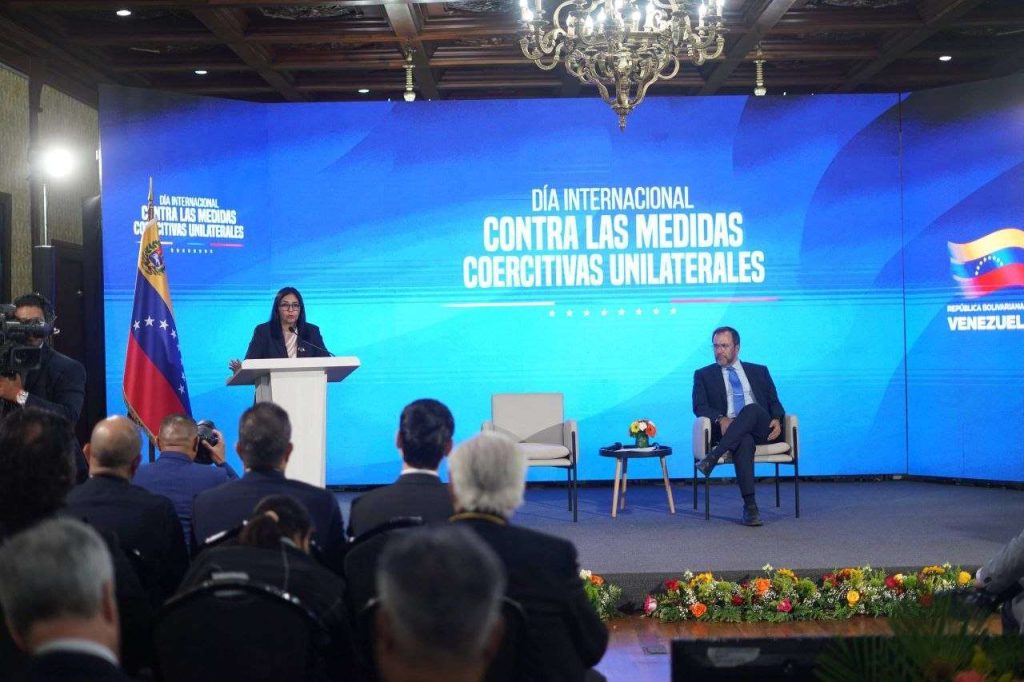 Delcy Rodríguez: coercive measures are political blackmail