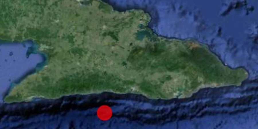 Epicentro del sismo ocurrido en la noche de este lunes
