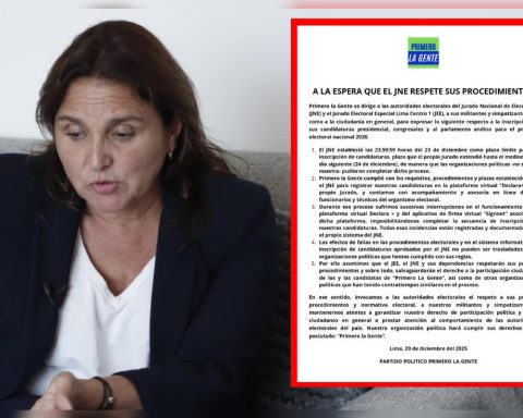 Elections 2026: People First denounce failures in the JNE platform during list registration