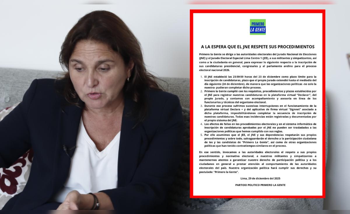 Elections 2026: People First denounce failures in the JNE platform during list registration