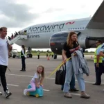 Turistas arribando a Cuba