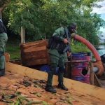 Fanb destroys five vessels used for illegal mining in Bolívar