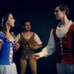 "Giselle". De izquierda a derecha: Anette Delgado, Ernesto Díaz y Dani Hernández. Foto: Gabriel Dávalos.