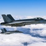 Five American fighter planes fly over near Maiquetía