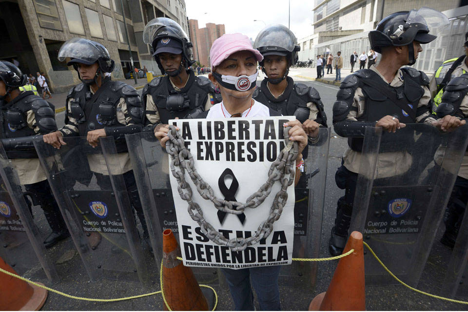Freedom of expression in Latin America fell 6.86% since 2012, less than the global average