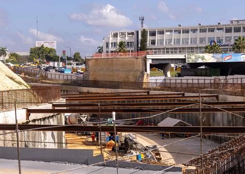 Great movement in the construction of the Luperón tunnel