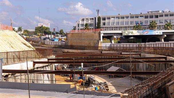 Great movement in the construction of the Luperón tunnel