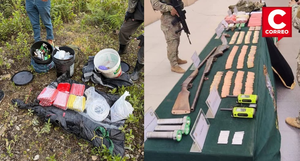 Huancavelica: Army and Dircote find clandestine deposit with weapons and explosives