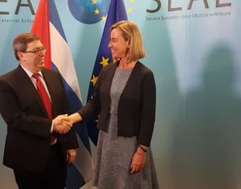 Bruno Rodríguez Parrilla y Federia Mogherini