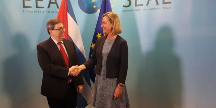 Bruno Rodríguez Parrilla y Federia Mogherini