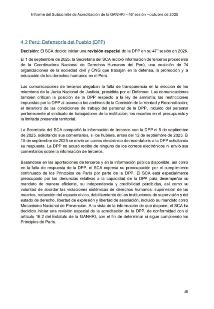 Ombudsman's Office under international review for alleged loss of independence and silence in the face of complaints