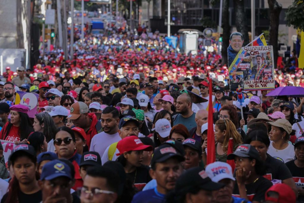 People march today in Caracas in defense of national sovereignty