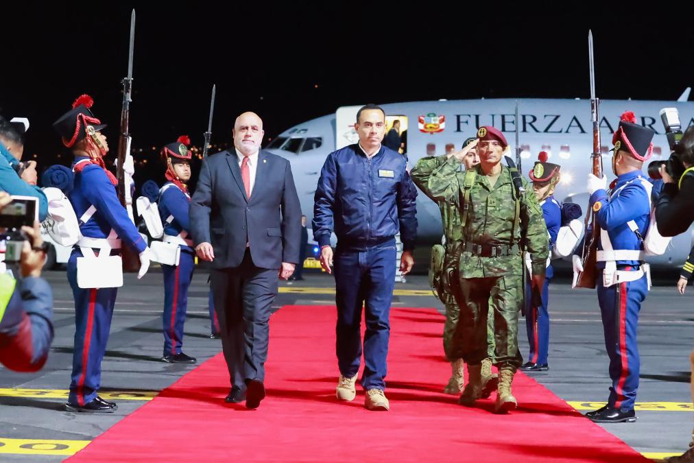 President Jerí arrived in Ecuador to participate in the Binational Cabinet