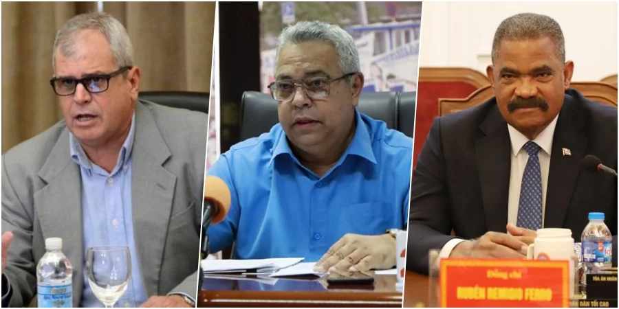 Der izquierda a derecha, Homero Acosta, Ulises Guilarte de Nacimiento y Rubén Remigio Ferro