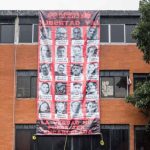 Pancarta periodistas vandalismo comunicadores presos
