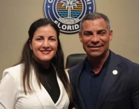 Rosa María Payá y Francis Suárez, alcalde de la ciudad de Miami