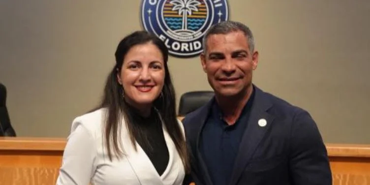 Rosa María Payá y Francis Suárez, alcalde de la ciudad de Miami