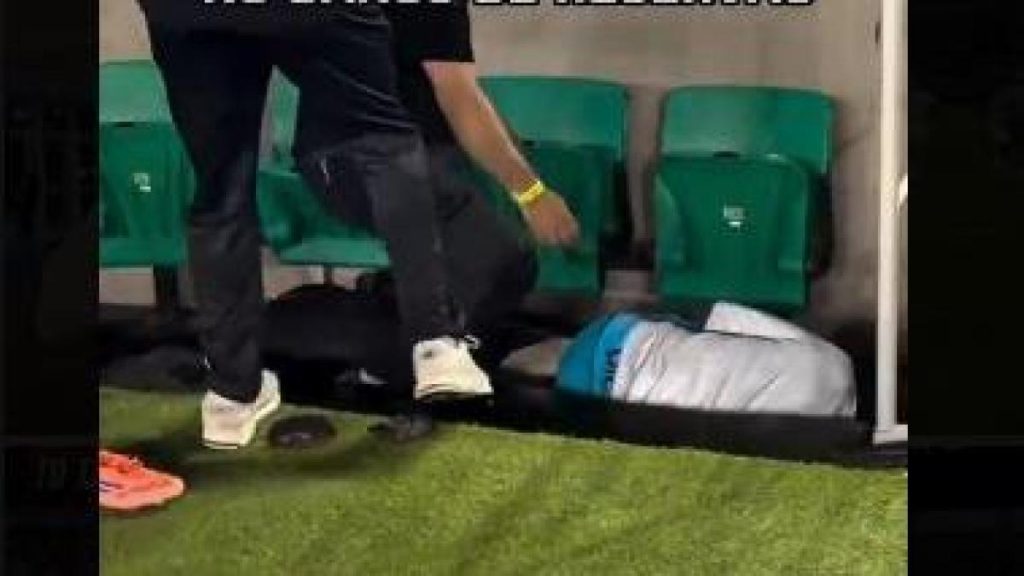 Seeing is believing! He jumps onto the field to ask Neymar for a photo and is about to kill another Santos player