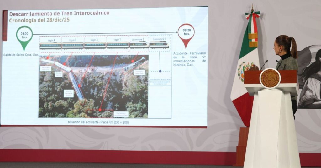 Sheinbaum: The derailment that left 13 dead will be clarified 'with great rigor', the priority is the victims