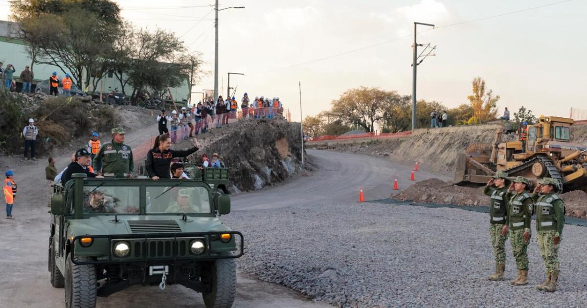 Sheinbaum promises to finish construction of the Mexico-Querétaro Train, which reports 8% progress