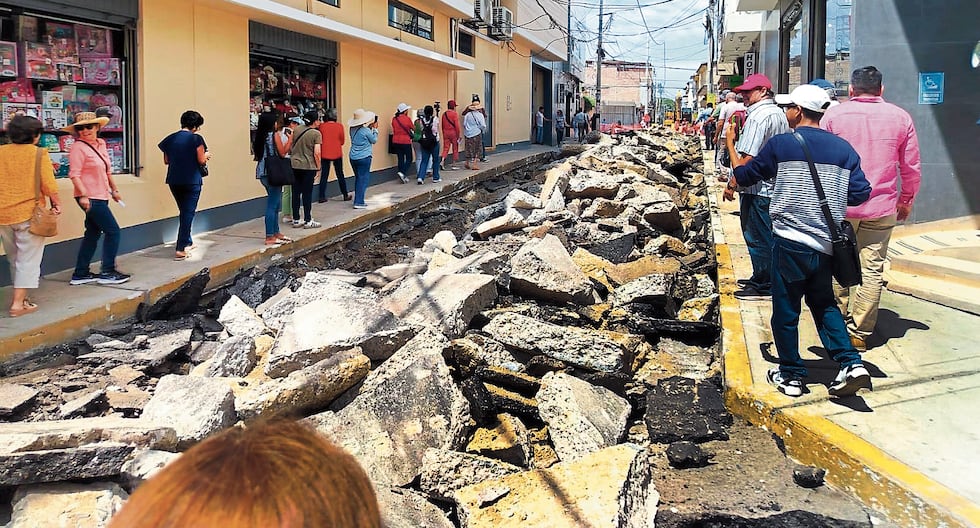 Storm drainage work in the historic center of Piura reports delay