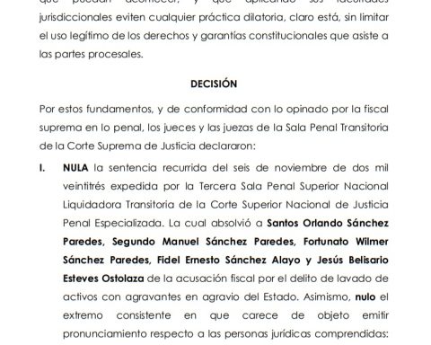 The Sánchez Paredes will return to public trial, the Supreme Court annulled the sentence that acquitted them