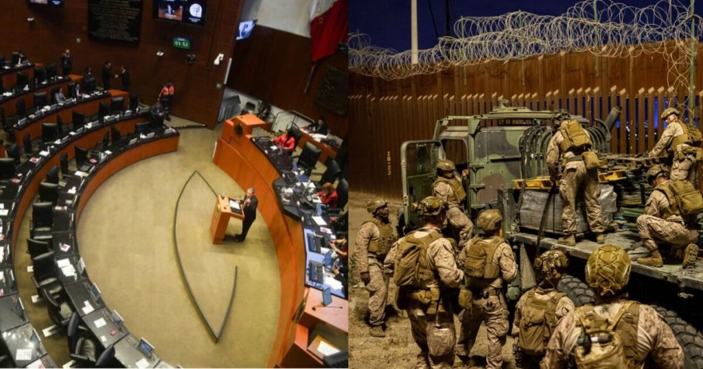 The Senate prepares an extraordinary period for the entry of US Marines into Mexico