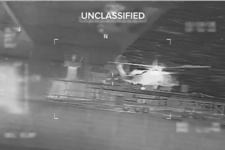 The US will continue to “pursue the illicit movement of oil,” says Secretary Noem