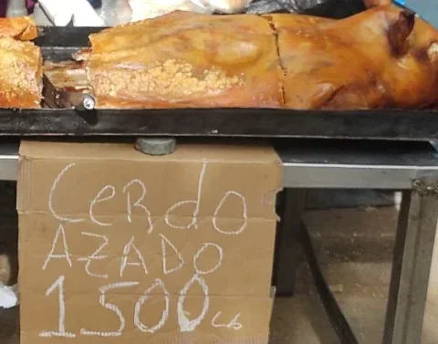 Precio del cerdo asado en Holguín