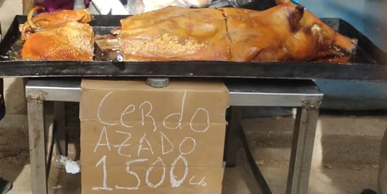 Precio del cerdo asado en Holguín