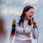 They protested in Barcelona in support of the Venezuelan Nobel Prize winner María Corina Machado