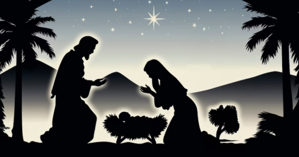 This was the construction of Kennedy's recycled nativity scene this Christmas