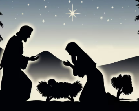 This was the construction of Kennedy's recycled nativity scene this Christmas