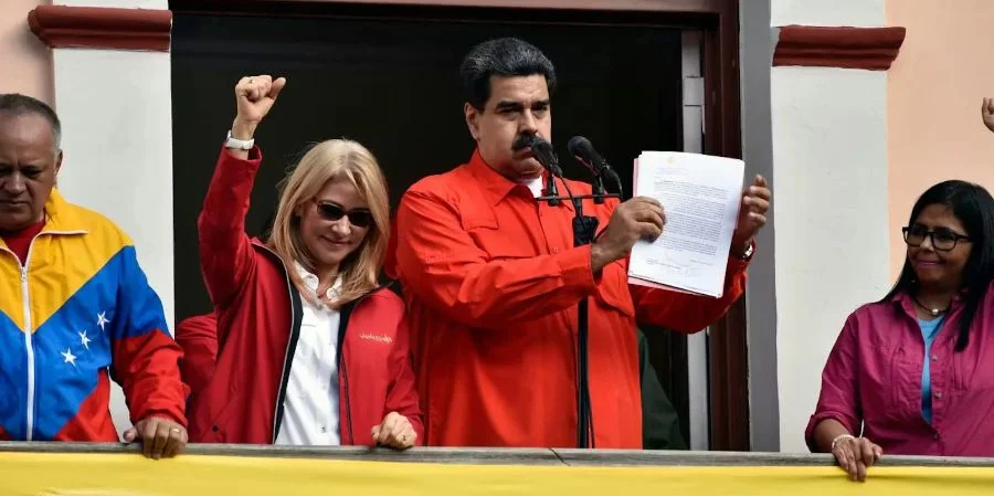 De izquierda a derecha, Diosdado Cabello, Cilia Flores, Nicolás Maduro y Delcy Rodríguez, principales jerarcas del régimen venezolano De izquierda a derecha, Diosdado Cabello, Cilia Flores, Nicolás Maduro y Delcy Rodríguez, principales jerarcas del régimen venezolano