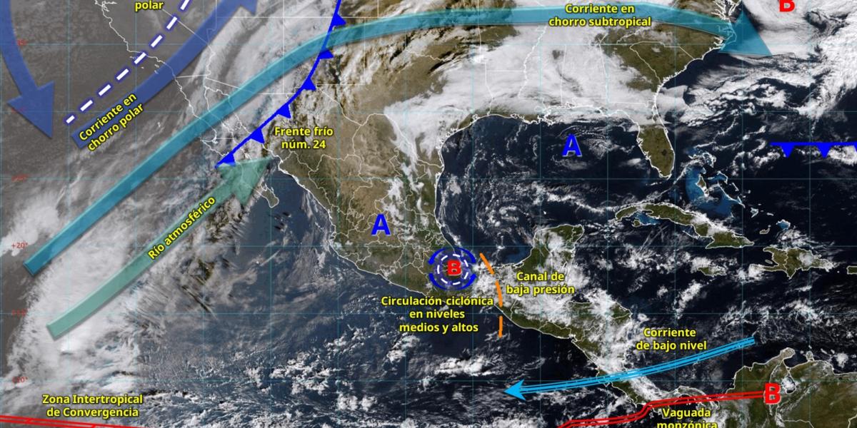 Weather in Mexico this Sunday, December 28: effects of cold front 24 and rains in several regions