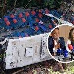 Bus accidentado en Liceo Antioqueño de Bello.