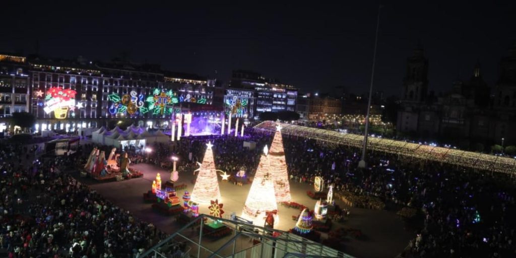 Winter Lights 2025 inaugurated in the Zócalo; concerts, pastorelas and crafts until January