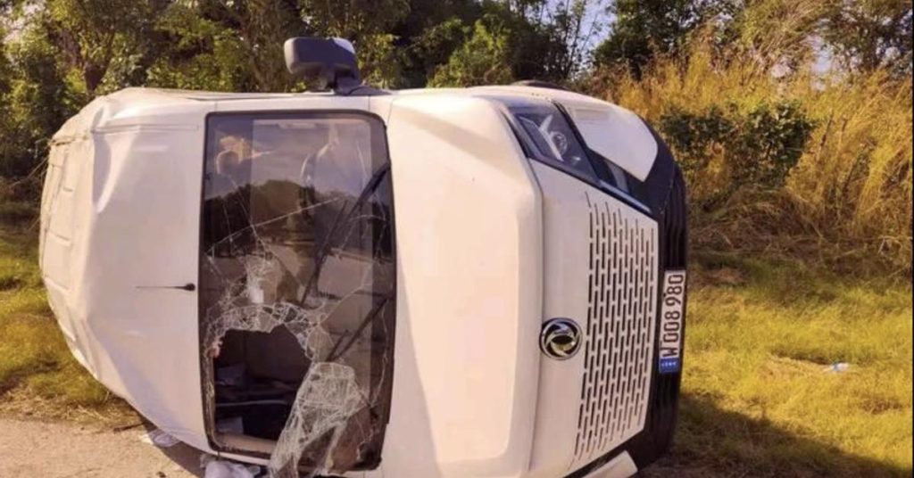 A traffic accident on the National Highway leaves one dead and 14 injured