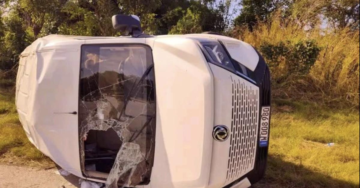 A traffic accident on the National Highway leaves one dead and 14 injured