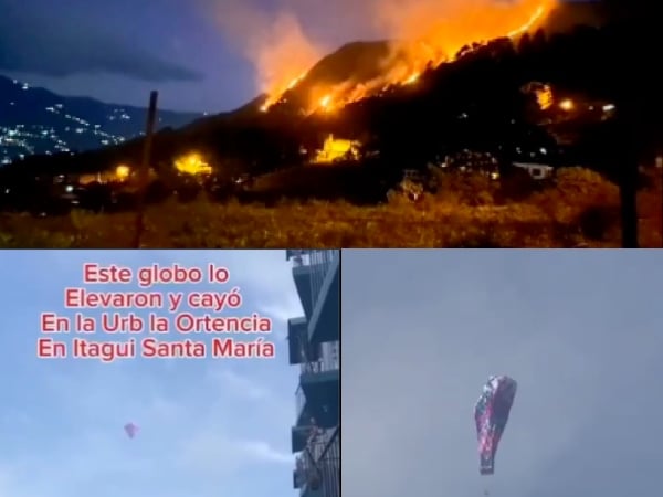 Alerta en Antioquia: al menos 14 incendios han sido provocados por globos con pólvora