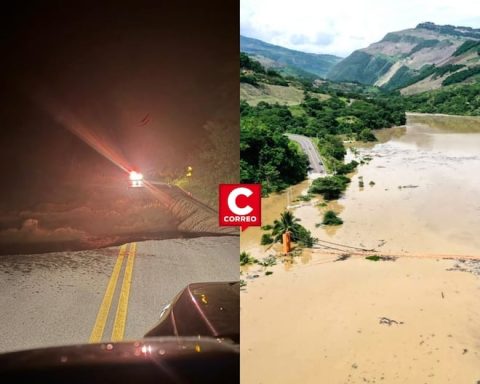 Amazonas: overflowing of the Utcubamba river due to rain blocks the Fernando Belaunde Terry highway