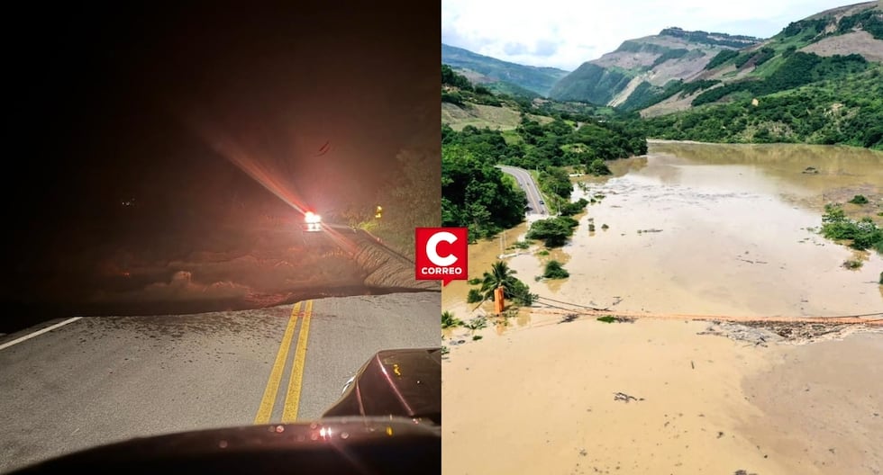 Amazonas: overflowing of the Utcubamba river due to rain blocks the Fernando Belaunde Terry highway