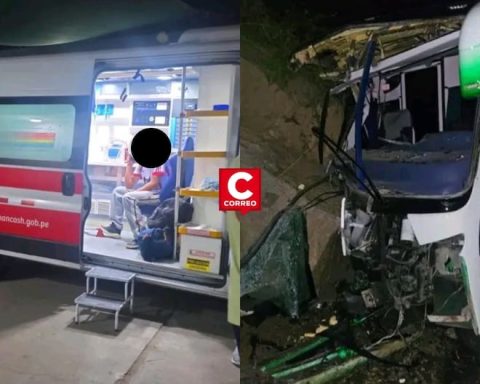Áncash: bus of the Independencia under-19 volleyball team collides with a hill on the Casma highway