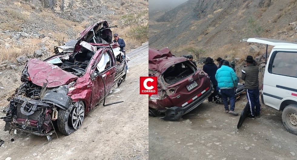 Cajatambo: car that fell into an abyss left three dead and three injured on the Poquián-Copa highway