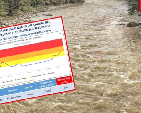 Chanchamayo: They warn of a dangerous increase in the flow of the Tulumayo River