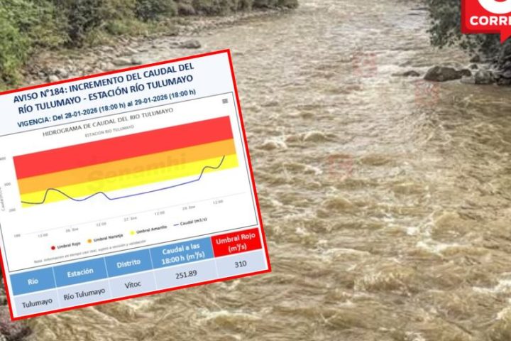 Chanchamayo: They warn of a dangerous increase in the flow of the Tulumayo River