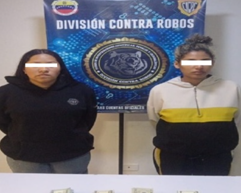 Cicpc arrested two domestic employees for theft of almost $9,000 in a home in Miranda