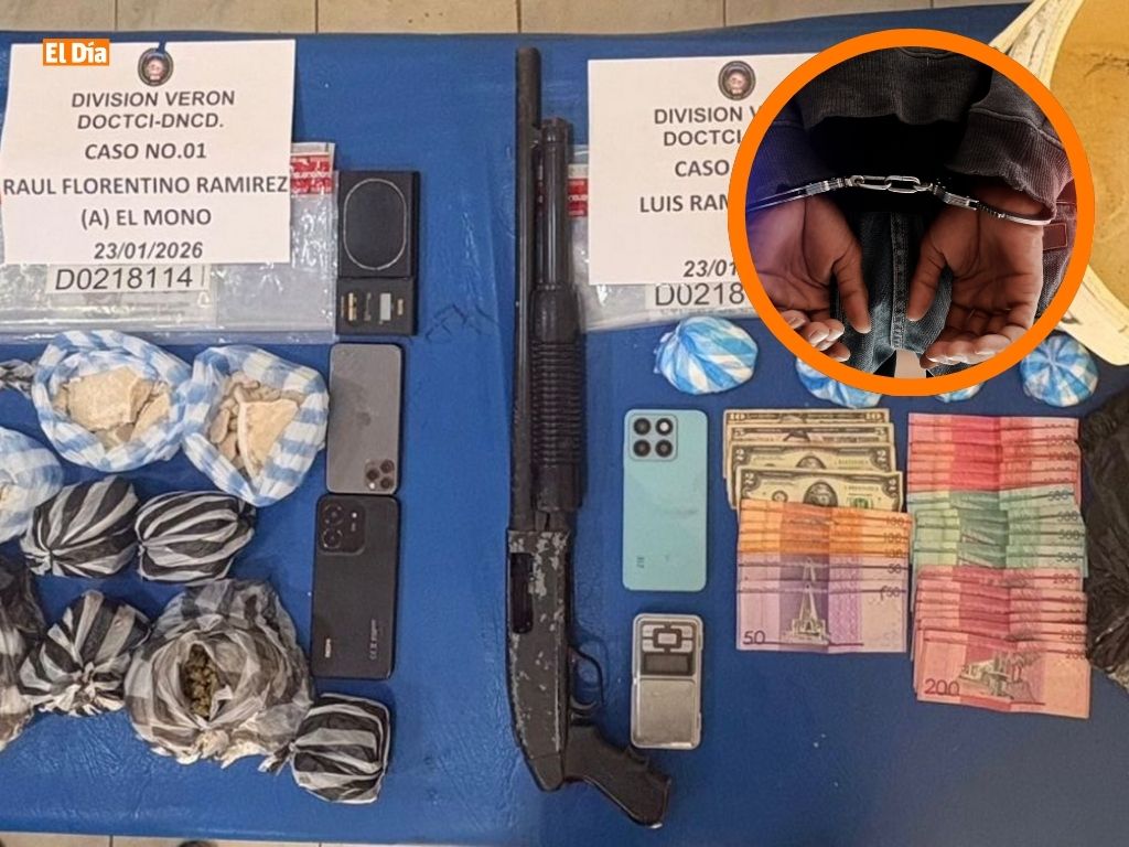 DNCD arrests “El Mono” and seizes 2,700 grams of drugs in Verón