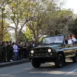 Recibimiento en La Habana de los restos de los 32 cubanos abatidos en Venezuela. La ceremonia fue organizada por el régimen de la Isla